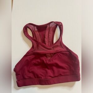 Burgundy buffbunny crop top sports bra